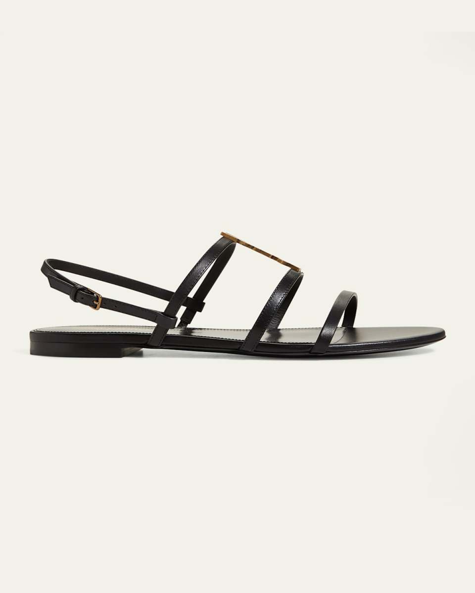 Cassandra Calfskin YSL Slingback Sandals
